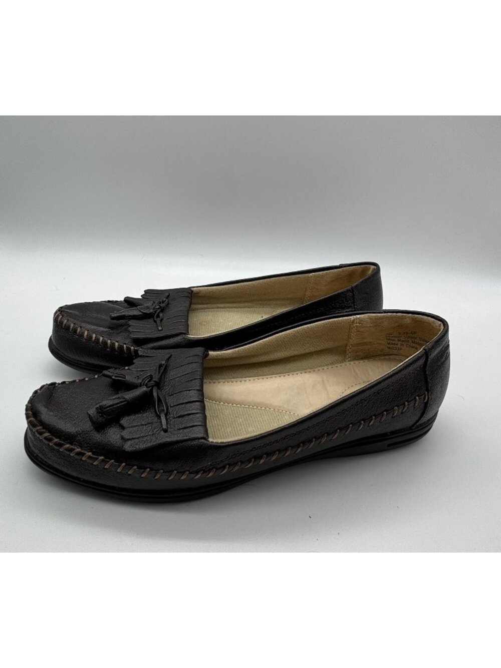 Dr Scholls Vintage Womens 7W Tassel Brown Loafers E23-4P Boho Comfort Casual